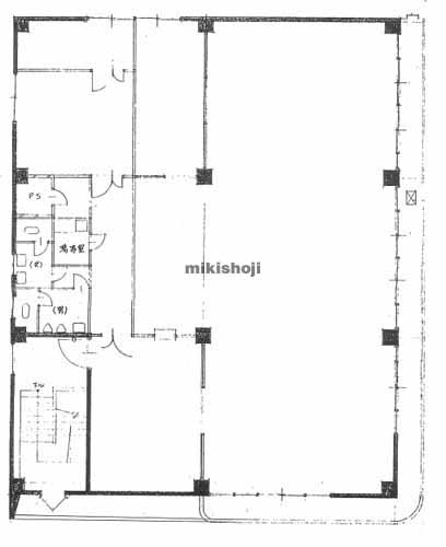 厚別区のホワイトビル 平面1