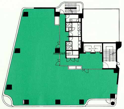 五橋・北目町のピースビル北目町 平面1
