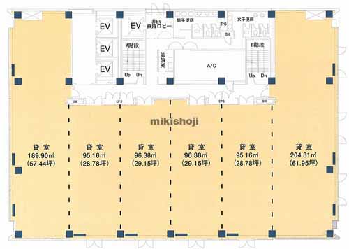 中央・橋本のニッセイ青森本町ビル 平面1
