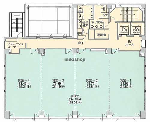 朝日生命青森ビル 平面1