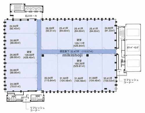 朝日生命盛岡中央通ビル 平面1