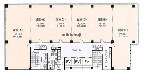 本町・花京院・錦町のＨＦ仙台本町ビルディング 平面1