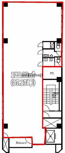 大通・菜園のスクエアテラス盛岡 平面1