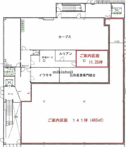 鶴岡市のサウスモールミーナＡ棟 平面1
