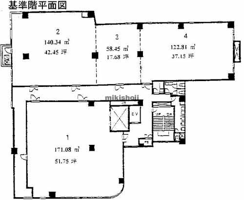 中区その他のアクロスビル 平面1