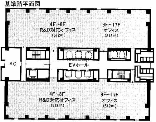 金沢区の横浜金沢ハイテクセンタービル 平面1