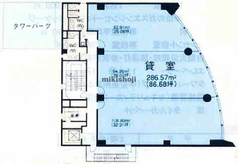藤沢市の藤沢朝日生命信和実業ビル 平面1
