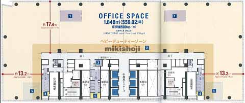 みなとみらいの横浜三井ビルディング 平面1
