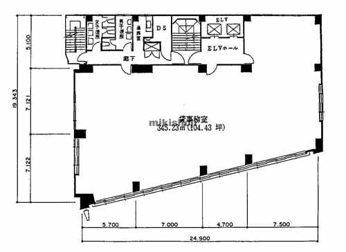 ジブラルタ生命岡崎ビル 平面1