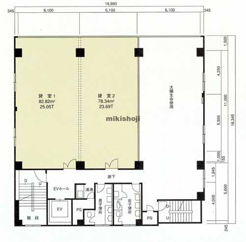太陽生命豊橋ビル 平面1