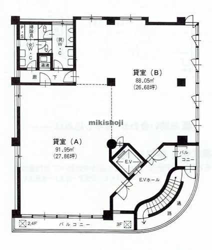 北区全域の日東エステイトビル 平面1