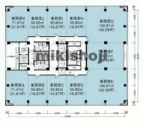 大樹生命静岡駅前ビル 平面1