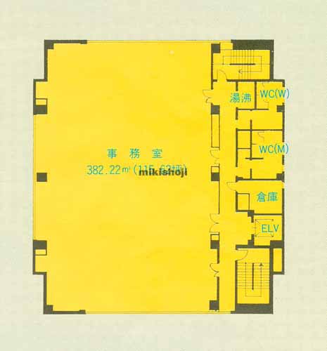 豊橋市全域のＡＩＧ豊橋ビル(旧:富士火災豊橋ビル) 平面1