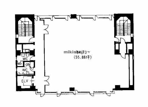静岡市全域のＡＩＧ静岡ビル(旧:富士火災静岡ビル) 平面1