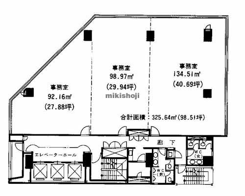 オーキッドプレイス名古屋錦ビル 平面1