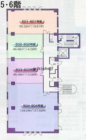 松本市全域の滴水ビル 平面1