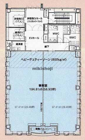 名駅・那古野のナビタ名灯ビル 平面1