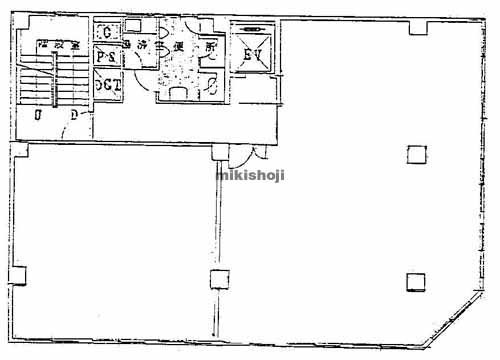 芝田・茶屋町・大深町の東洋ビルディング新館 平面1