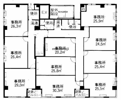 北浜東～常磐町の西大手前ビル 平面1