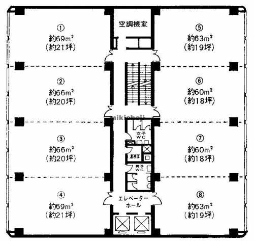 アクセス谷町ビル 平面1