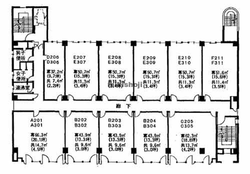 ワイエム八戸ノ里 平面1