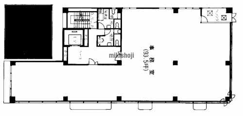吹田市のクルーズ江坂ビル 平面1