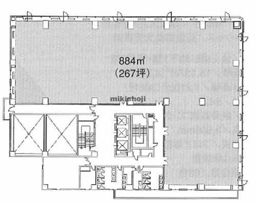 下京区の日本生命京都ヤサカビル 平面1