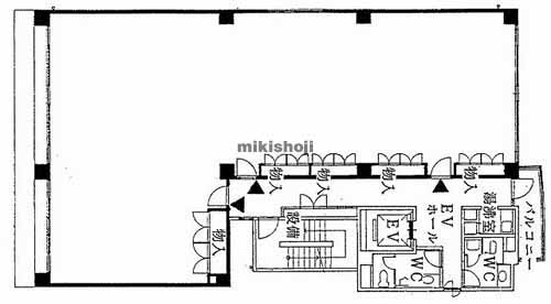 中京区の泉正寺町西川ビル 平面1
