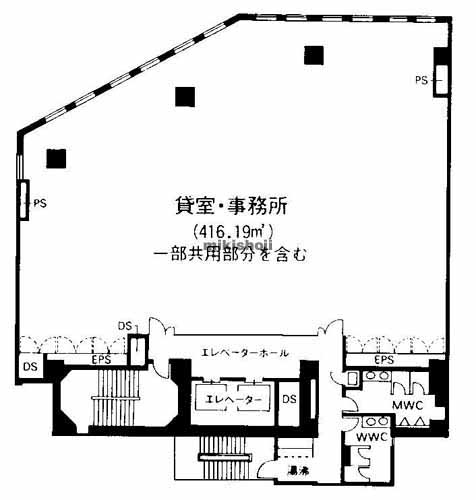 下京区のＫ．Ｉ．四条ビル 平面1