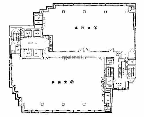 三宮町・明石町・江戸町・京橋・海岸通の井門神戸ビル 平面1