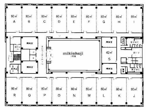 小野柄通・御幸通・磯上通の三宮グランドビルディング 平面1