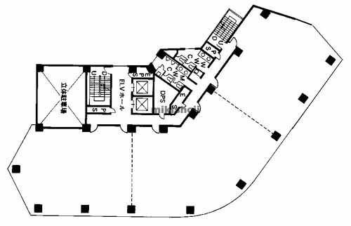 松江市の松江駅前エストビル 平面1