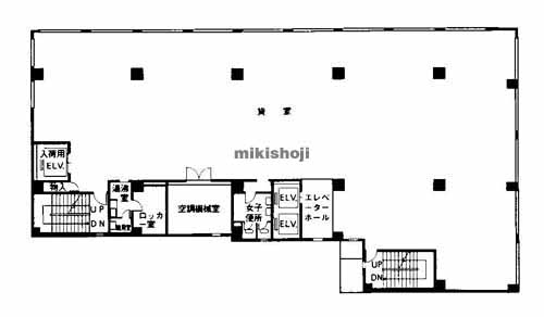 中京区のインターワンプレイス烏丸 平面1