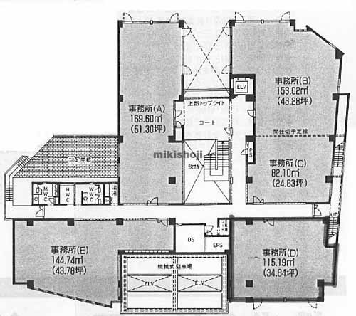 箕面市のＭＩＮＯＨ　ＴＥＲＲＡＣＥ　ＢＬＤ. 平面1
