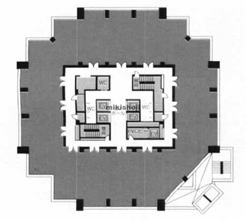 泉大津市の堺泉北港ポートサービスセンタービル 平面1