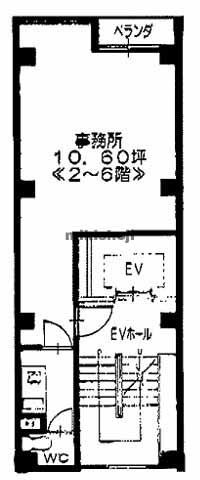 梅田・堂島・中之島の西村ビル 平面1