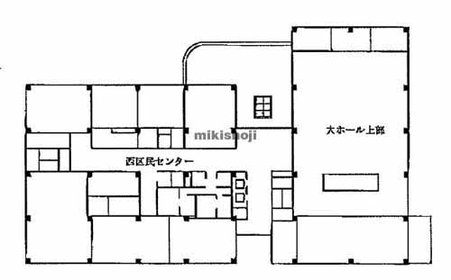 他区の西区文化センタービル 平面1