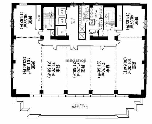 中央区他の神戸旧居留地平和ビル 平面1