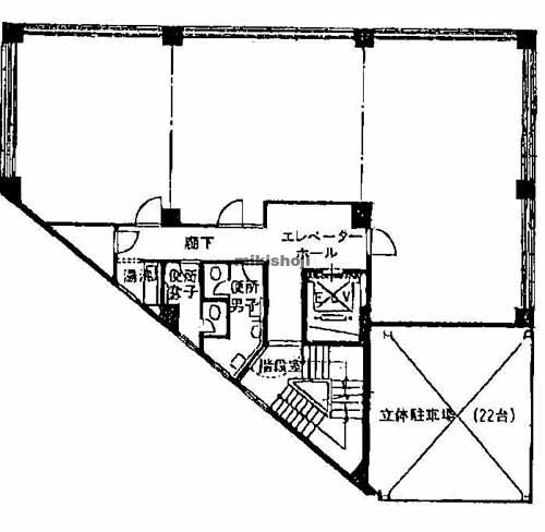 倉敷市のジブラルタ生命倉敷ビル 平面1