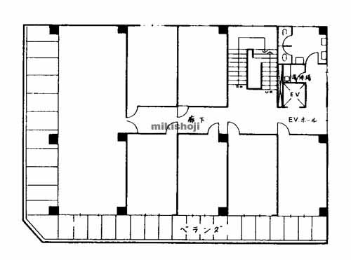 心斎橋・島之内の都ビル 平面1