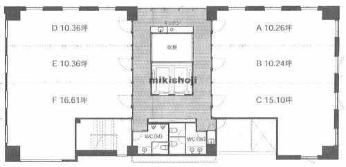 中京区の第１５長谷ビル 平面1