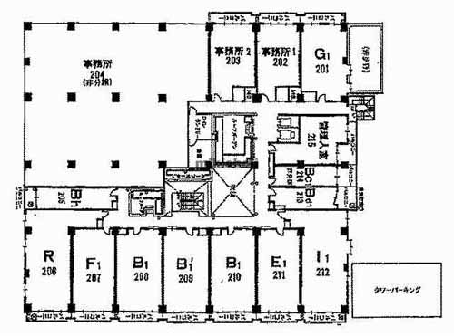 中央区他の松屋町グランドハイツ 平面1