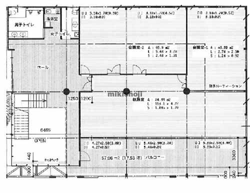 新・大阪木材会館 平面1