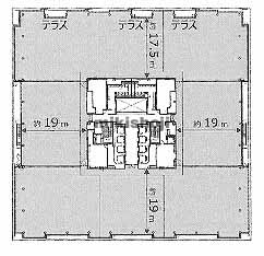 下京区の京都リサーチパーク１０号館 平面1