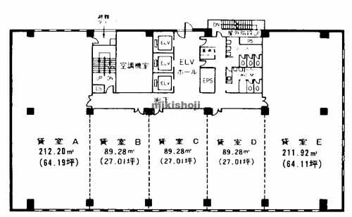 福岡祗園第一生命ビルディング 平面1