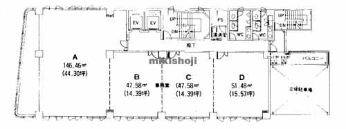 祇園・呉服町のいちご博多ビル 平面1