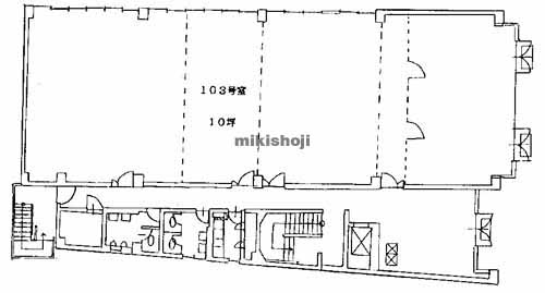 赤坂・大名・舞鶴の第二西部ビル 平面1