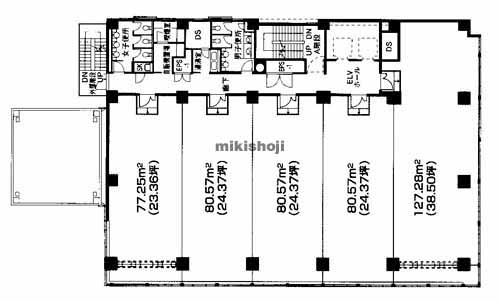 明治安田生命北九州ビル 平面1
