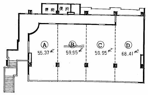 小倉南区全域の第１１岡部ビル 平面1