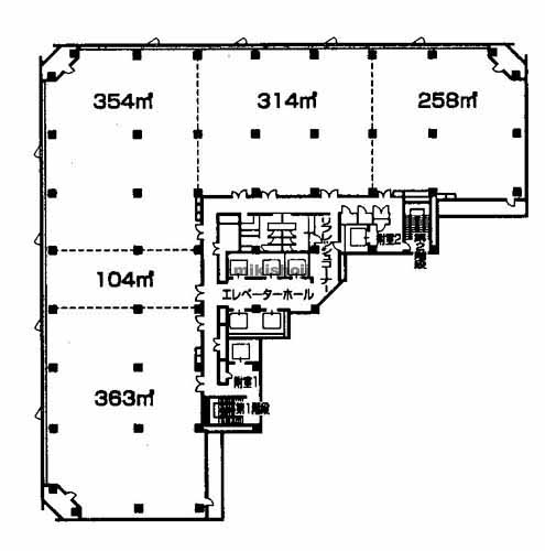 その他広島市内のＮＴＴクレド白島ビル 平面1